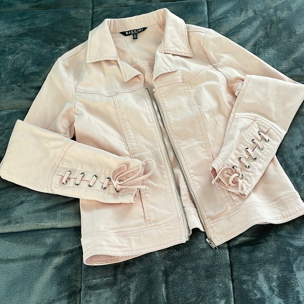 Light pink denim jacket